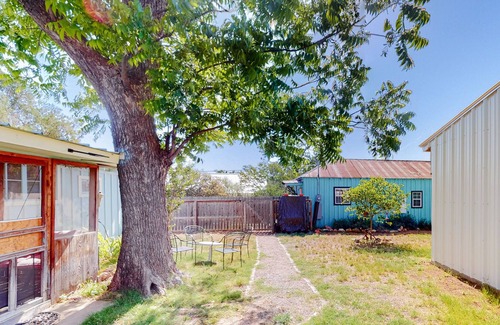 Llano House | Unique themed home with full kitchen, central AC, & W/D