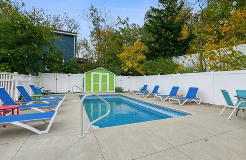 Michigan City House | Updated Beach Home w/Private Pool! Quick Walk to Lake Michigan!