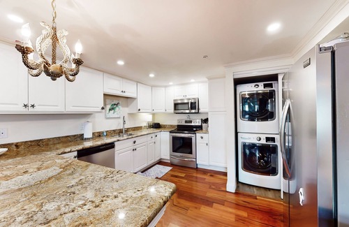 Ocean City Condo | Updated waterfront condo with washer/dryer, central AC, & seasonal pool