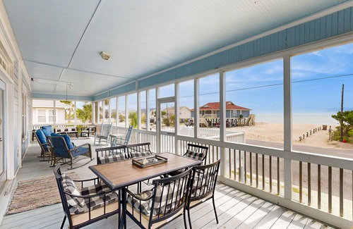 Edisto Island House | Upgraded, Ocean View Home w/Deck, Screened Porch & WiFi - Steps to the Beach