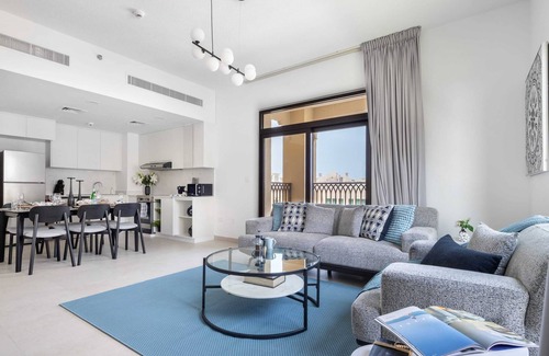 Umm Suqeim 3 Apartment | Upscale 2BR w Partial Burj Al Arab Views!