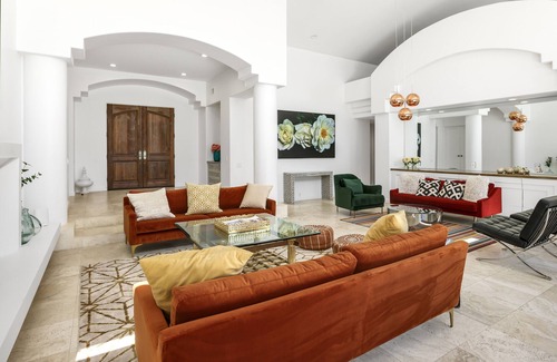The Mesa House | Upscale home with private pool and hot tub, firepit, room for entertaining