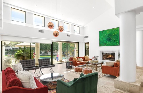 The Mesa House | Upscale home with private pool and hot tub, firepit, room for entertaining
