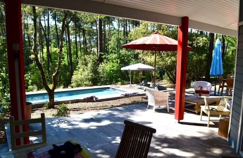 Lacanau-Ocean House | Very attractive pool house with wonderful terrace area