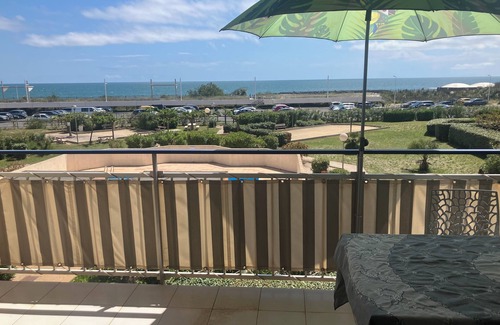 Vias Apartment | Vias Plage - Apt. vue mer 4 Pers. Climatisé Avec Piscine - REF V0823