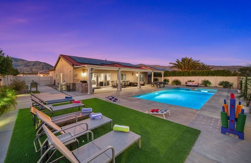 Desert Hot Springs House | Views, Gameroom, Saltwater Pool & Hot tub, Firepit