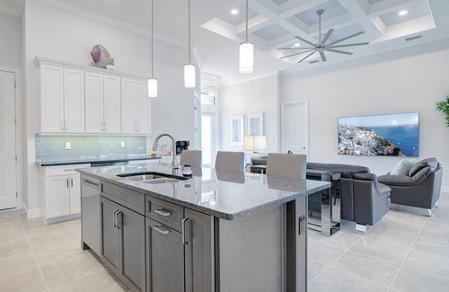 Burnt Store House | VILLA BRILLANTE, A BRAND NEW Luxury Waterfront home Pool/Spa & Gulf Access