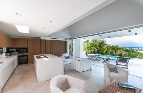 Barriere des Quatres Vents Villa | Villa Palm | Ocean View - Located in Wonderful Grand Cul de Sac with Private Pool