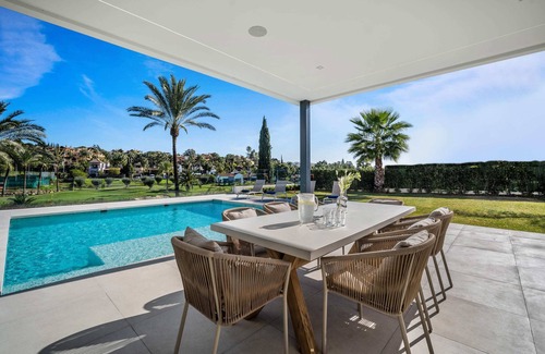 New Golden Mile Villa | Villa Sandie | Front Golf Sauna Jacuzzi Family Only