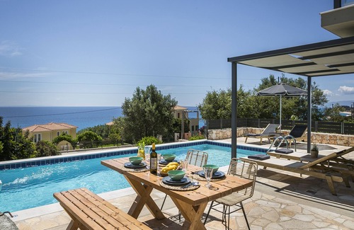 Eleios-Pronnoi Villa | Villa Sea Front, brand new villa in an enviable location with stunning sea views