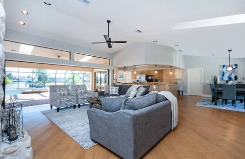 Punta Gorda Apartment | Villa Tropical | Waterfront Luxury in Punta Gorda Heated Pool Spa Dock