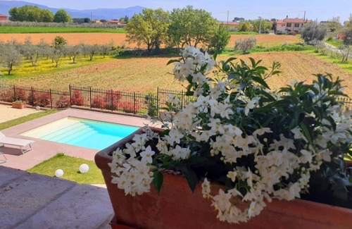 Tegoleto Villa | Villa with private pool in a quiet and panoramic position overlooking the hills between Arezzo and C