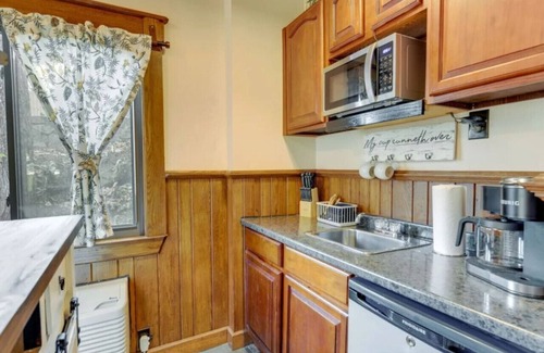 Bryson City Cabin | Village 37 Stone Cabin with Private Hot Tub