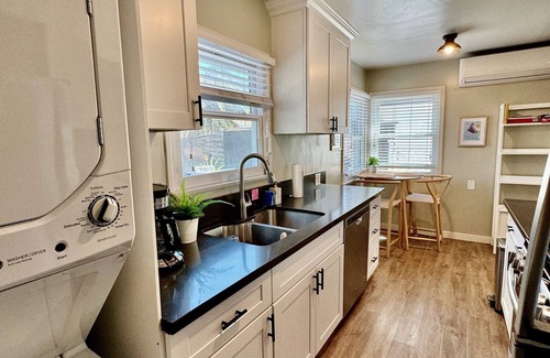 San Clemente Apartment | Walk to beach-private yard w/spa, fire pit, AC & more in downtown San Clemente!