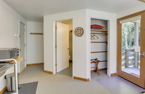 Seal Rock Apartment | Walk to Ocean! Forested Oregon Coast Getaway