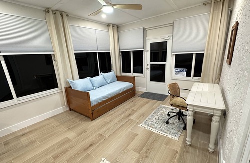 Interchange Square House | Water front Canal pool home 3+ bed 2 bathroom home sleeps 8 semi private