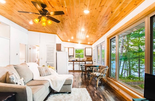 Rhinelander Cabin | Waterfront cottage on Nose Lake with 270-degree lake view, dock & firepit