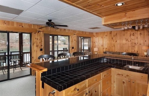 Six Mile Ski Chalet | Waterfront Lake Keowee chalet with Gorgeous 180° Lake Views 15 min from Clemson!