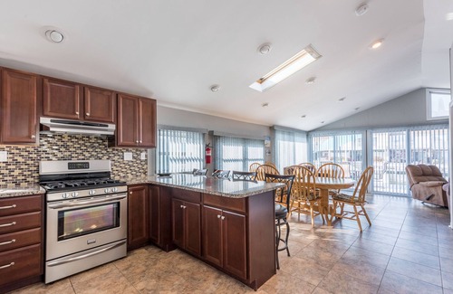 Ocean Beach I House | Waterfront Lavallette Home with Private Dock, C-A/C, Beach Badges, & Parking!