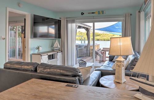 Sunset Reef Cottage | Waterfront Oasis w/ Views, Dock & Hot Tub!