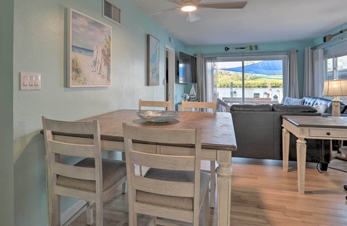 Sunset Reef Cottage | Waterfront Oasis w/ Views, Dock & Hot Tub!