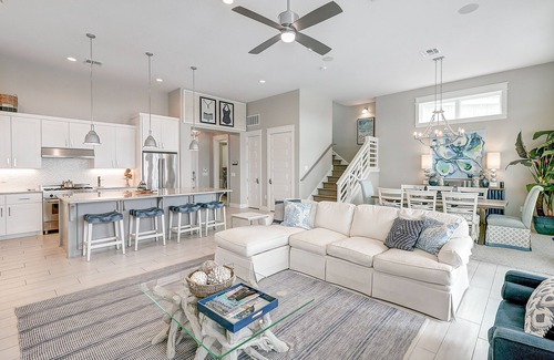Rockport House | Waterfront paradise with private pool, dock, poolside TV & multi-TV game room
