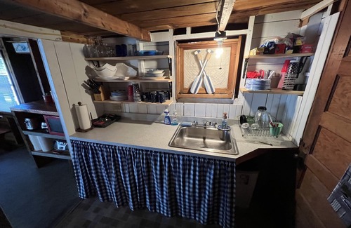 Lunenburg Cabin | Waterfront VT Camp - enjoy coffee on the porch or cocktail by the lakeside fire