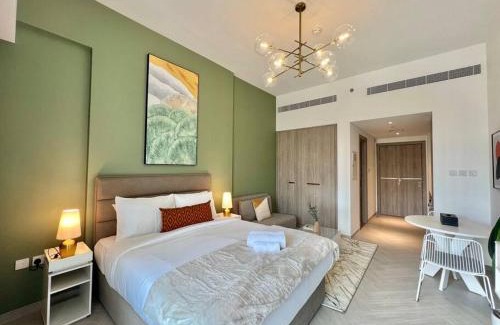 Jumeirah Village Circle Apartment | Waves - Ideal Dubai Retreat, Elegant Studio in Oxford 212