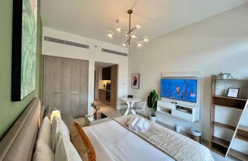 Jumeirah Village Circle Apartment | Waves - Ideal Dubai Retreat, Elegant Studio in Oxford 212