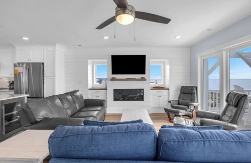 Long Beach House | Waves of Joy: Oceanfront Home with Elevated Pool and Elevator