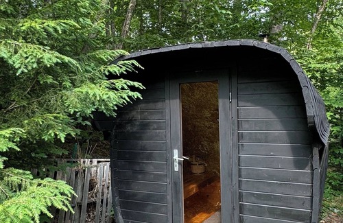 Williamsville Cabin | Wellness Getaway with a Personal Sauna, and Private River Beach!
