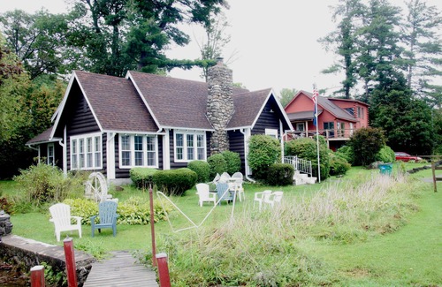 Lake George House | West-facing Lake Front Home on Lake George NY. Private Dock, Afternoon Sun.