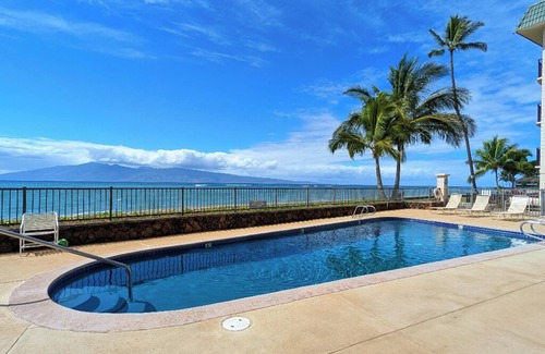 Kahana Condo | Whale watching from your direct ocean front condo!