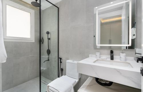 Emirates Hills Villa | White Sage Brand New 3BR Villa with Garden and Two Balconies