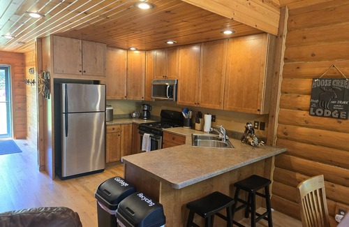 Oneida County Cabin | Willow Lake Log Cabin with Deck, Wi-Fi, Washer & Dryer, Fireplace and Dock