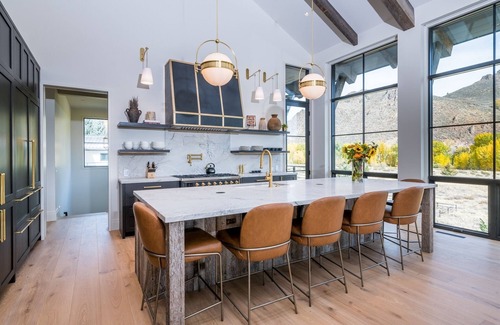 Hulen Meadows House | Winter Getaways! Ketchum Home with Hot Tub, Indoor/Outdoor Fireplaces, Pool Table, Mountain Views!
