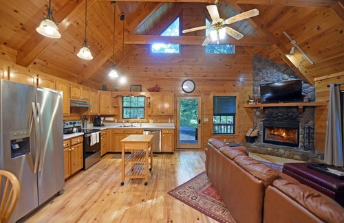 Blue Ridge Cabin | Wolf`s Den Dog-Friendly Family Cabin w/Wood Fireplace, Firepit, Gas Grill, Private Hot Tub