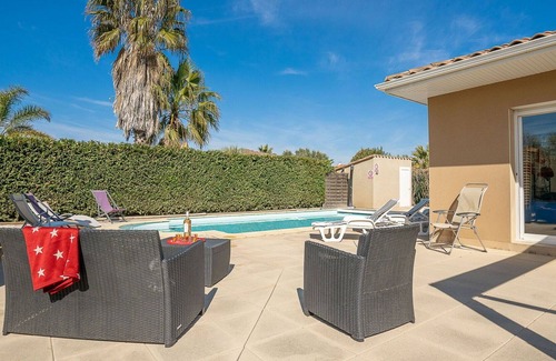 Canet-en-Roussillon Villa | Wonderful private villa for 8 guests with A/C, private pool, WIFI, TV, terrace and parking