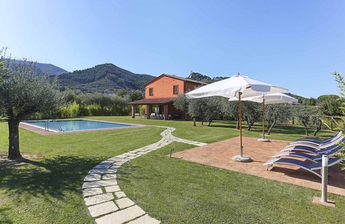 Colle di Compito Villa | Wonderful private villa with private pool, A/C, WIFI, TV, veranda and panoramic view, close to L.