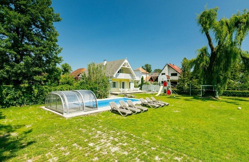 Balatonkeresztur House | Wonderful private villa for 12 guests with WIFI, A/C, private pool, TV, terrace and parking