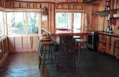 Pucon House | Wonderful rustic cabin, with native trees, with Rio Trancura, equipped