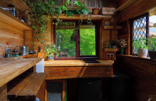 Abergele RV Rental | Wood Cabin & 4 Large Bell Tents - Hapus Hideaway