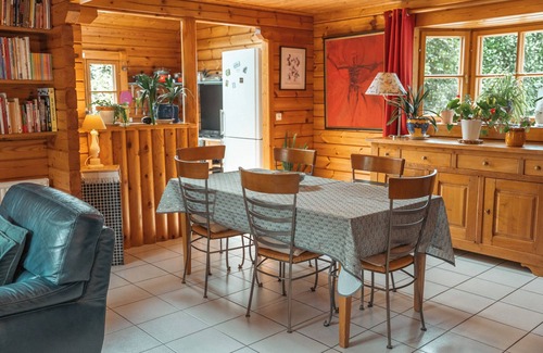 Saint-Mars-sur-la-Futaie House | Wood, glass and stone house in the countryside garden swimming pool (5m x 10m)