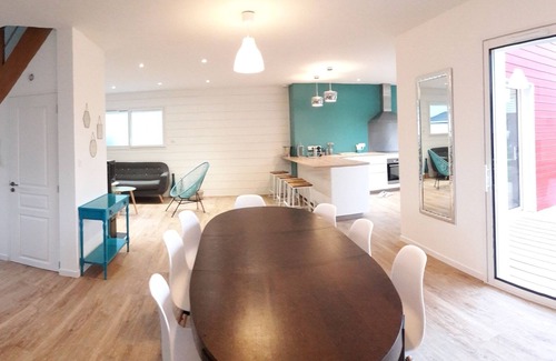 Denneville House | Wooden house 4* 50m from the beach - 12 pers - Denneville - Dogs accepted