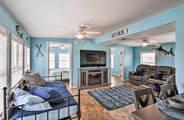 1 Block to Surfside Beach: Home w/Deck!
