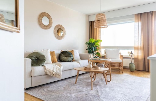 1br apartment in Leppävaara with balcony and sauna