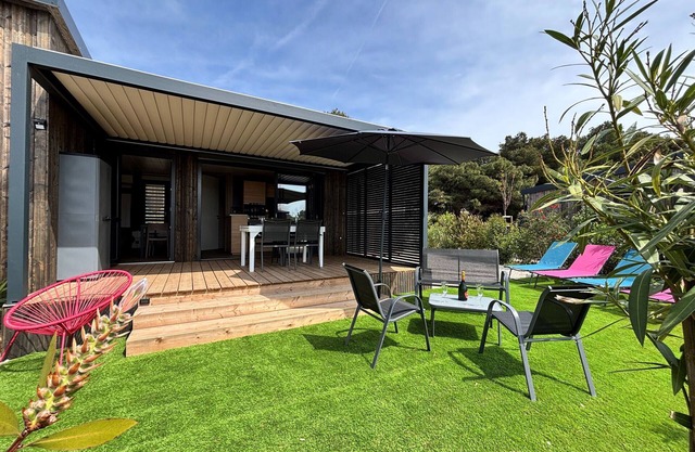 2-bedroom chalet near beaches and Canal du Midi