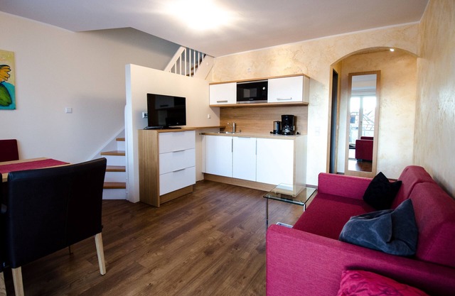 2 room apartment - living on two levels - with lake view from the balcony