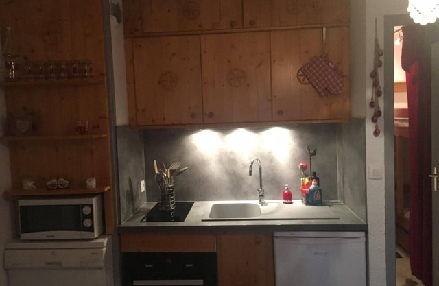230m from resort center, 1st floor, balcony, parking, tv, ski locker, 26m², Valloire