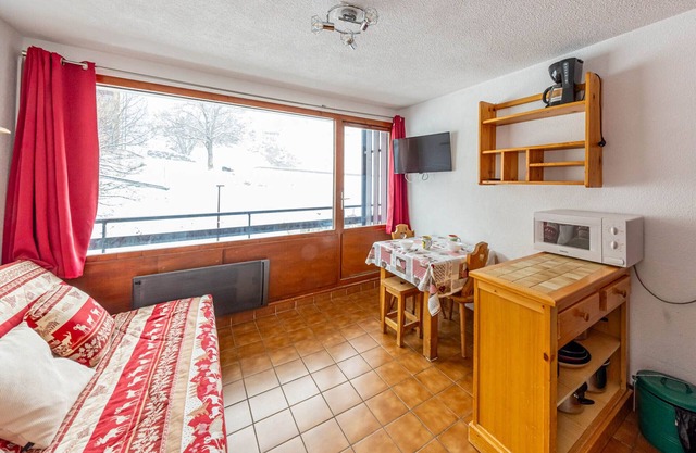 24m² studio for 4 people, close to slopes and shops